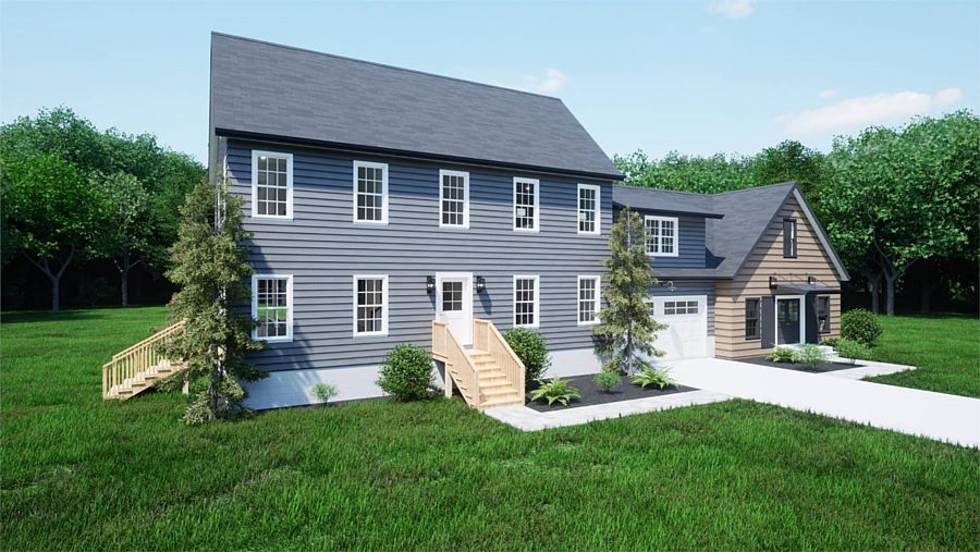 A Traditional Home with a Three-Bedroom Main House and a One-Bedroom Apartment Across the Garage