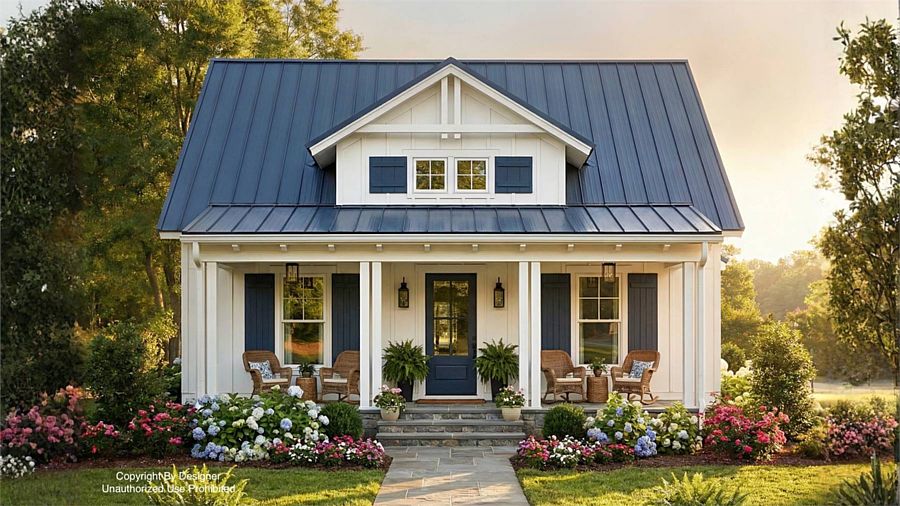 A Home with Traditional Curb Appeal, 855 Square Feet, 1 Bed, 1.5 Baths, and Open Living