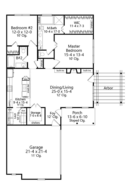 Cozy Cottage Home Plan 9631, Cosy Cottage Floor Plans