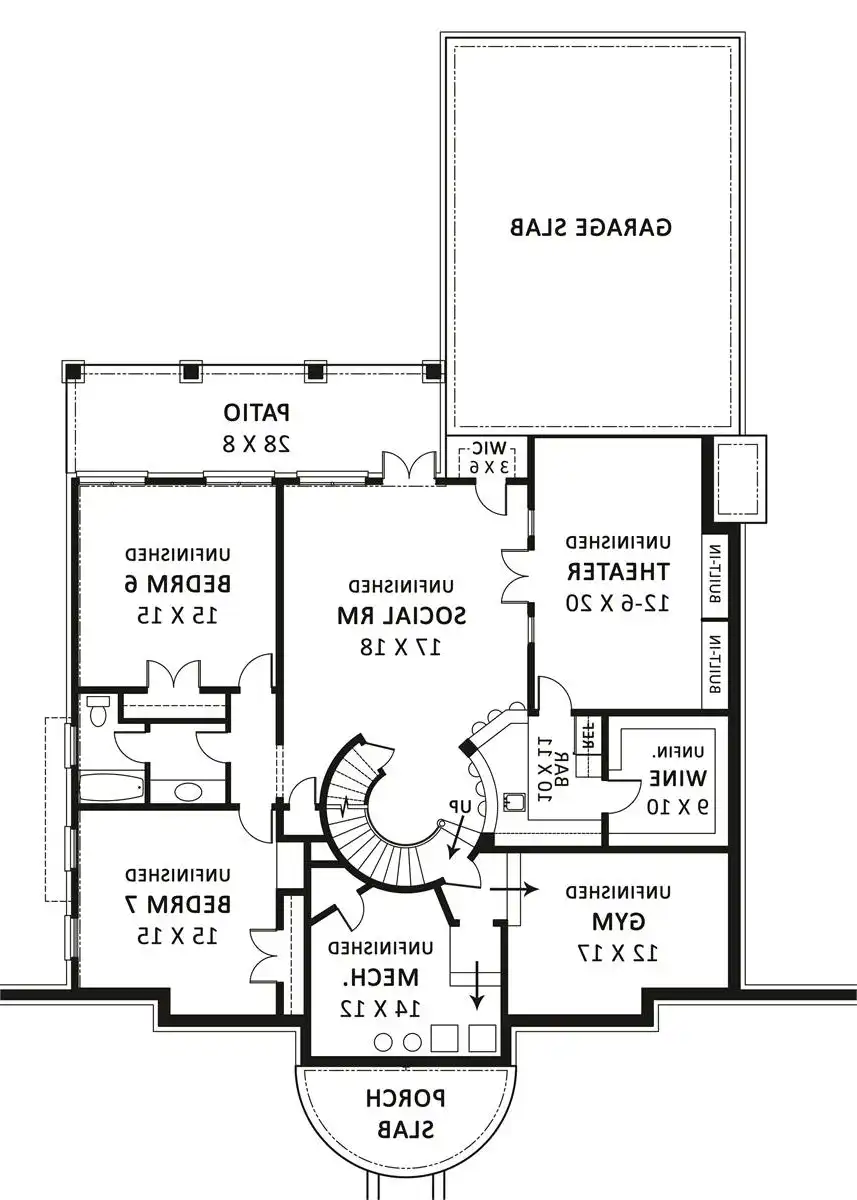 Walkout Basement Plan