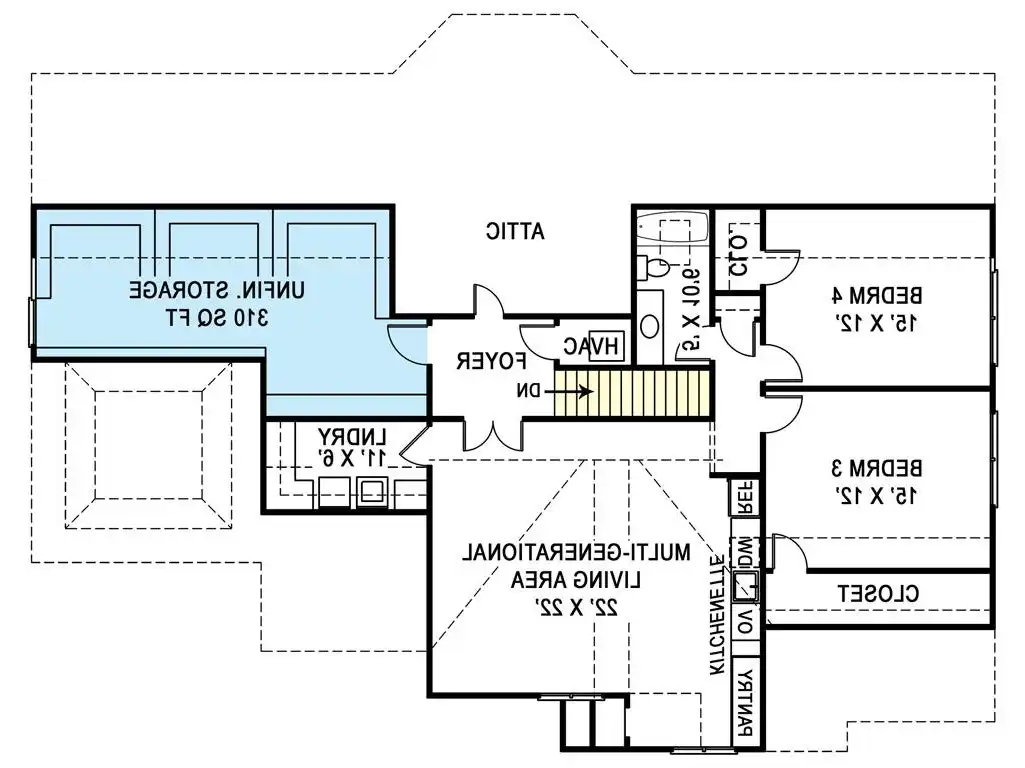 2nd Floor Plan with Multi-Generational Suite