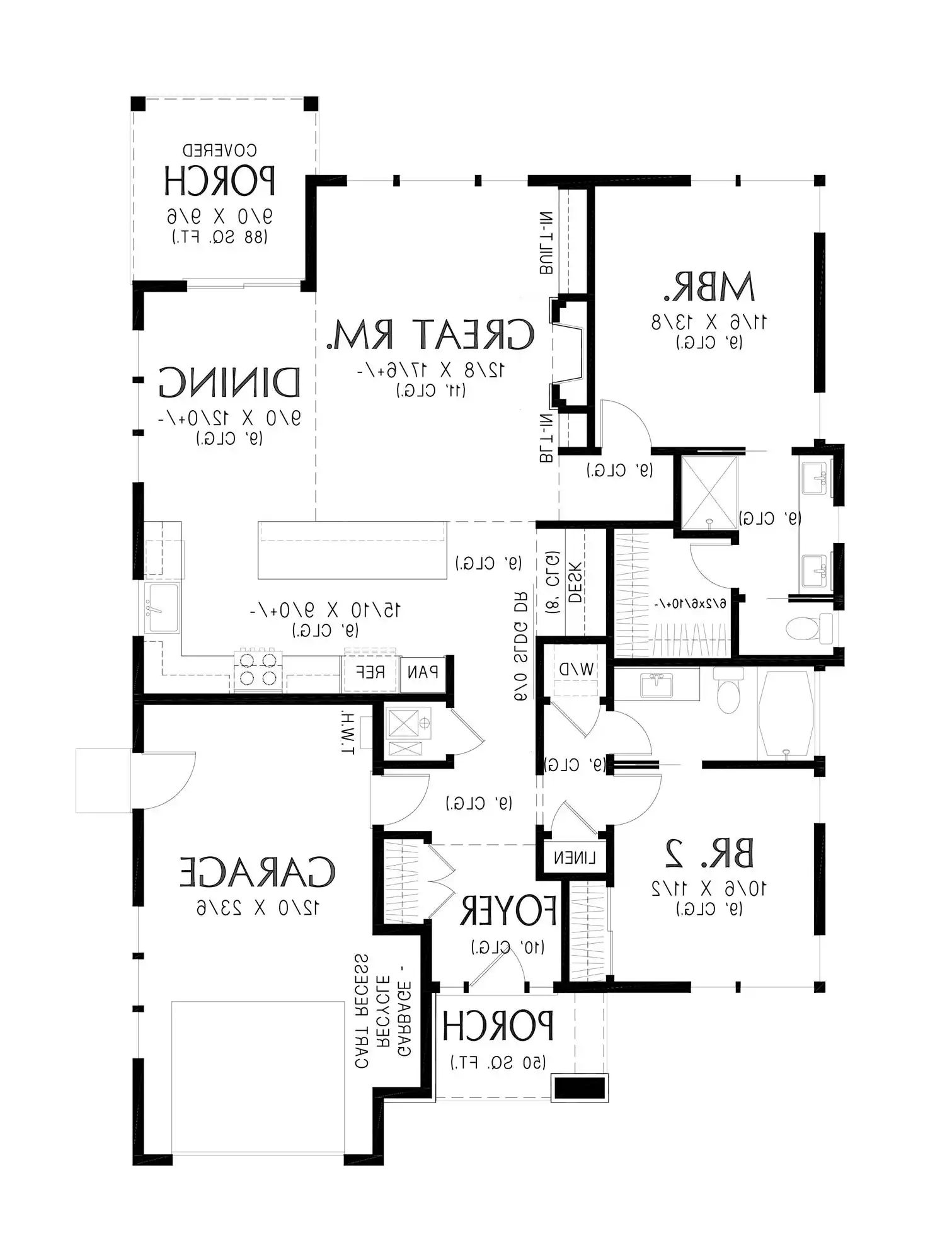 Reversed Floor Plan