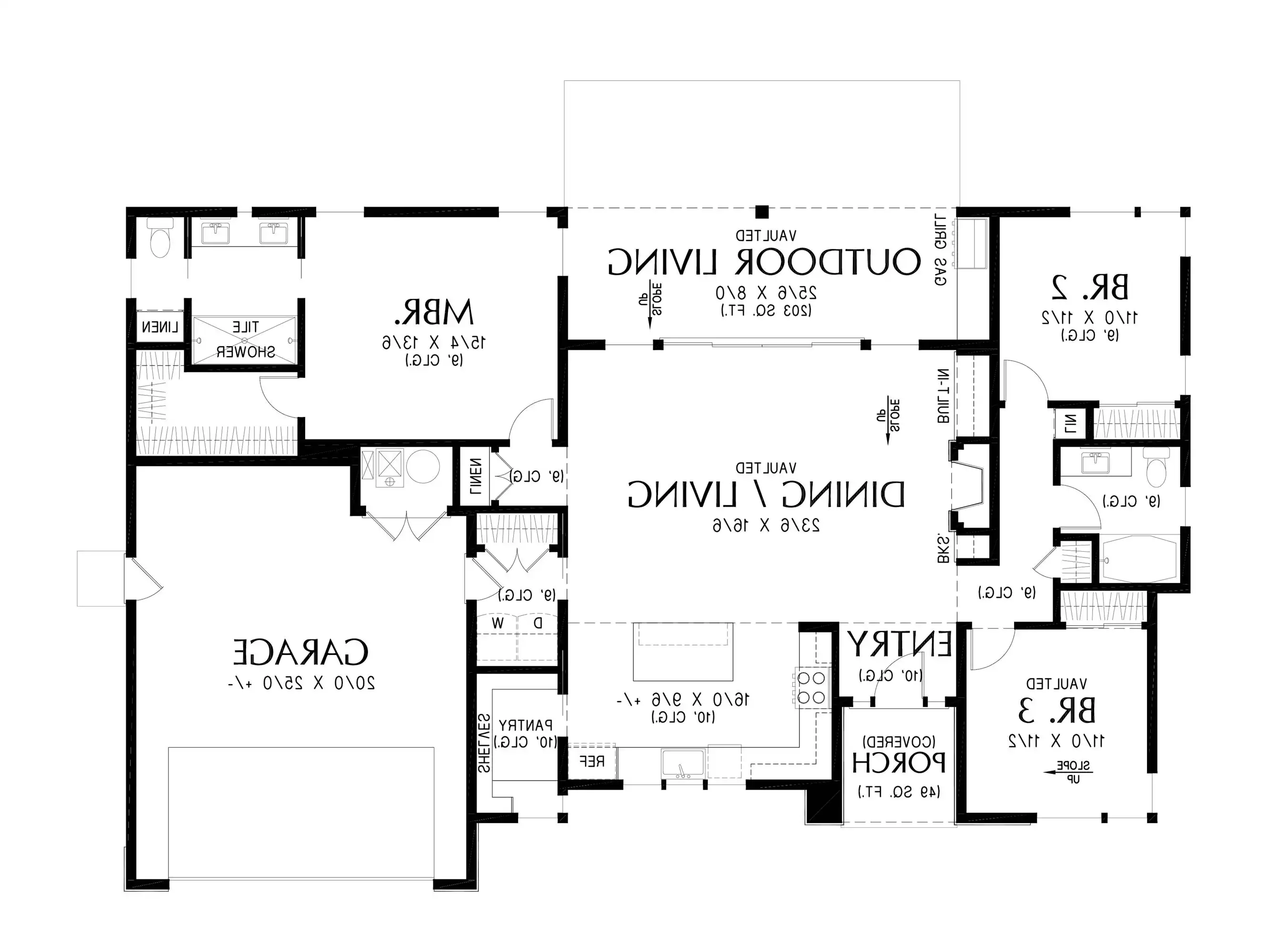 Reversed Floor Plan
