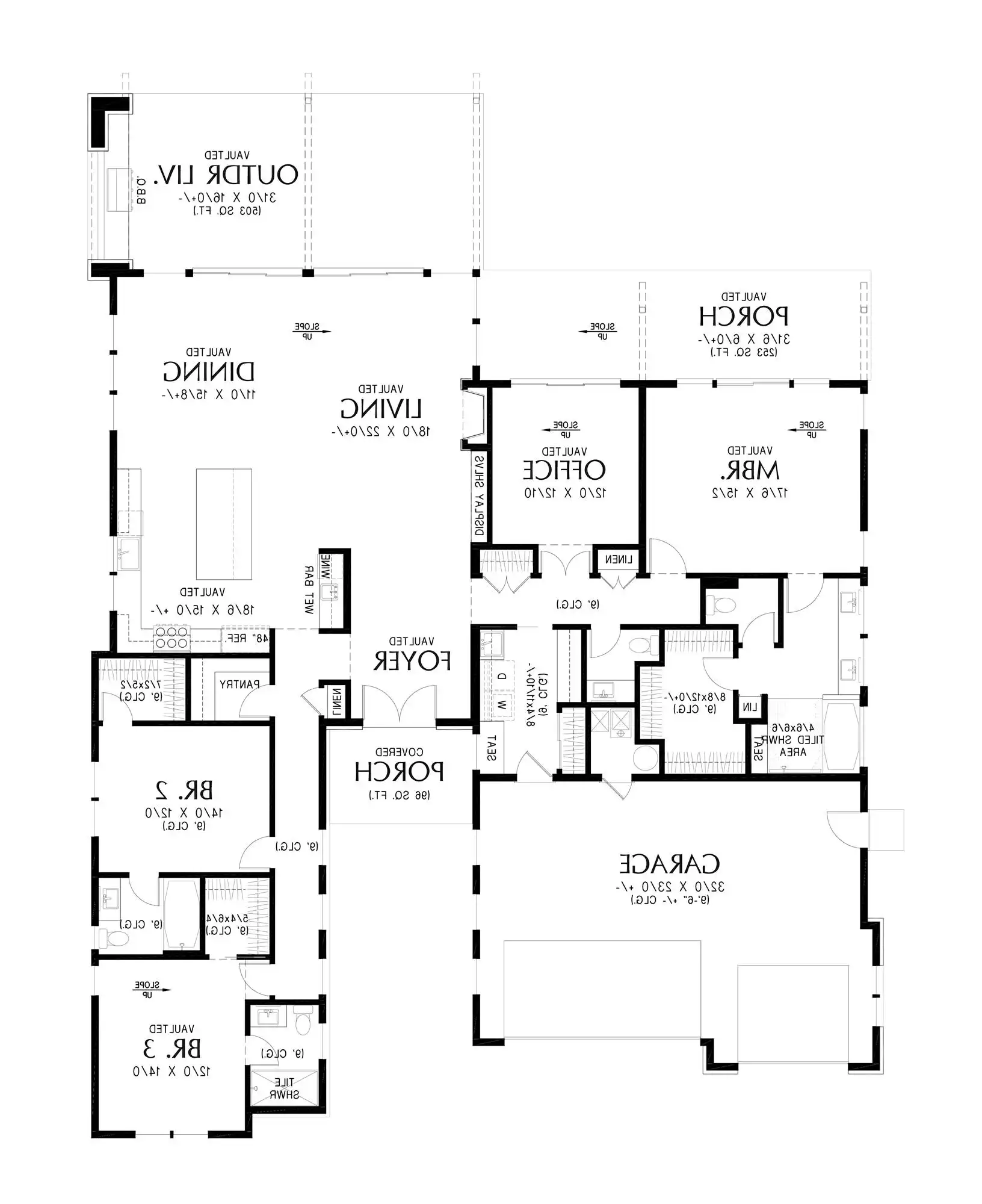 Reversed Floor Plan