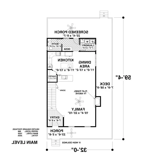 Main Level Floor Plan