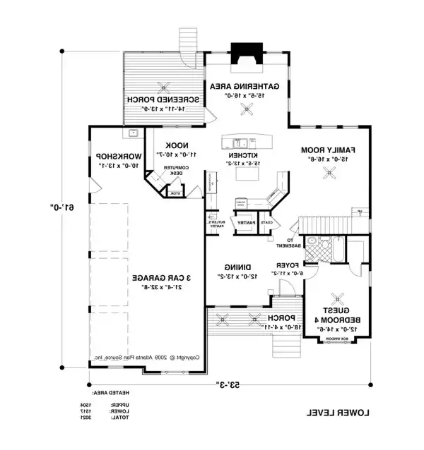 Main Level Floor Plan