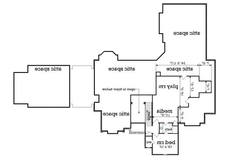 Upper level floor plan