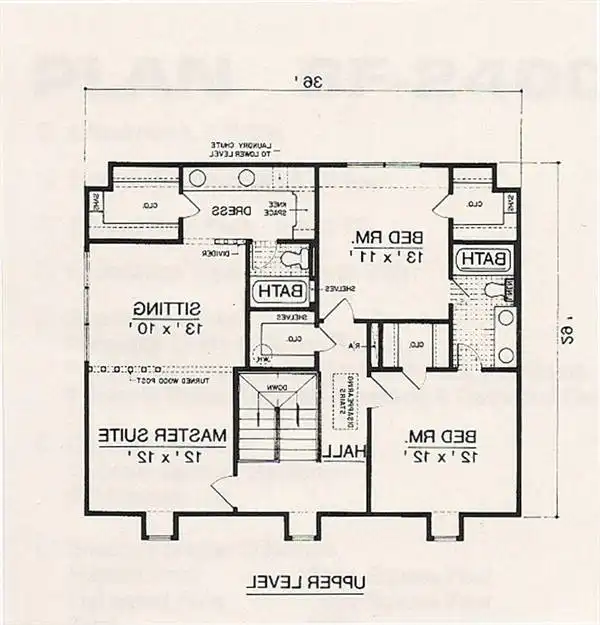 Upper level floor plan