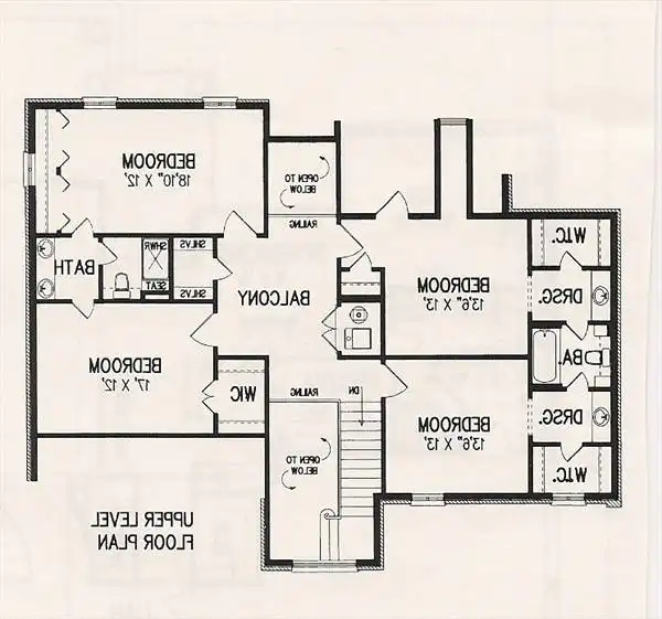 Upper level floor plan