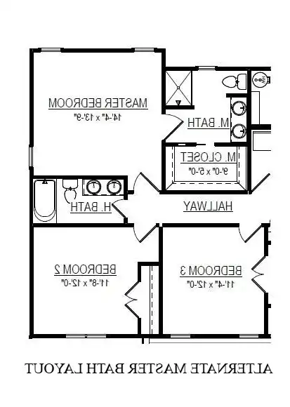 Alternate Primary Bath Layout