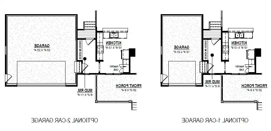 Optional 1 Car and 2 Car Garage