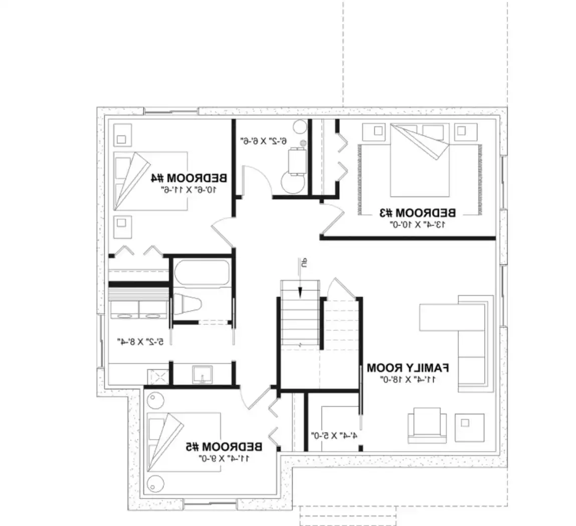 Optional Finished Lower Level Plan