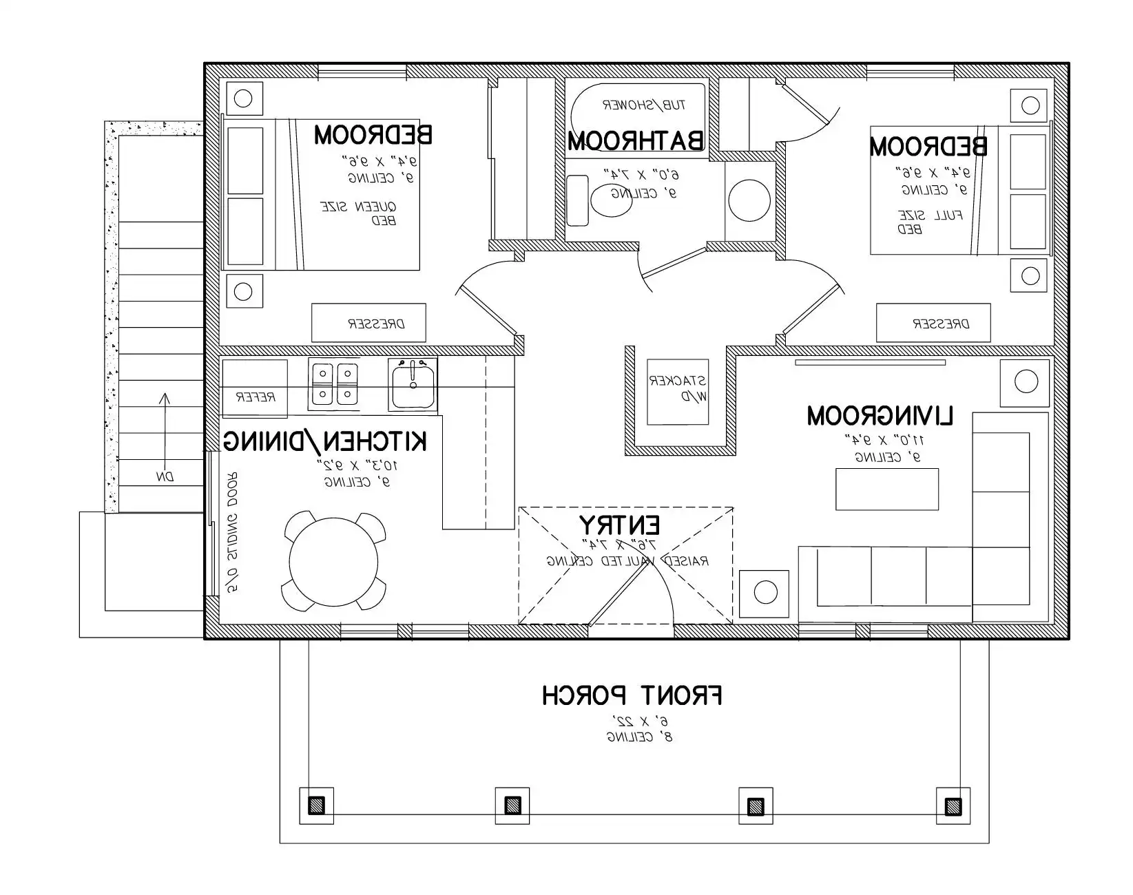 1st Floor with Exterior Basement Stair Location
