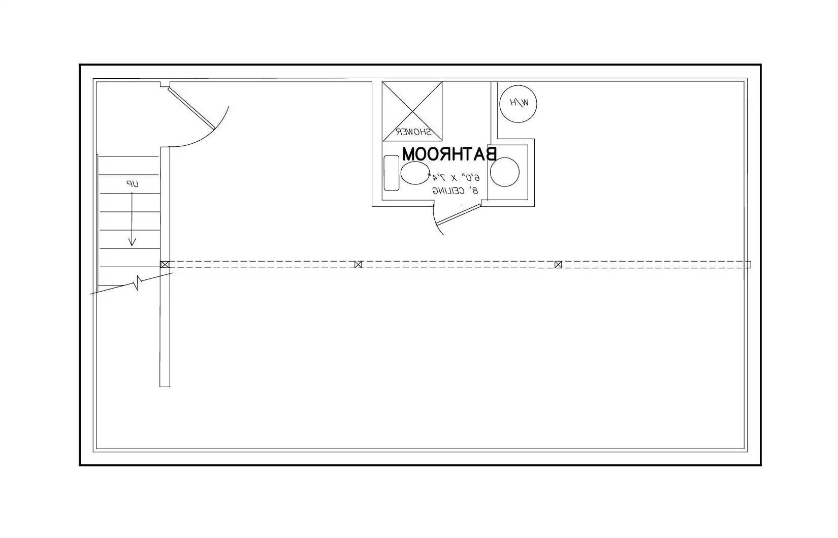 Basement with Interior Stairs