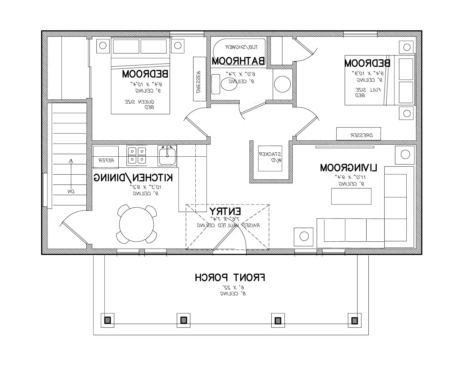 1st Floor with Interior Basement Stair Location