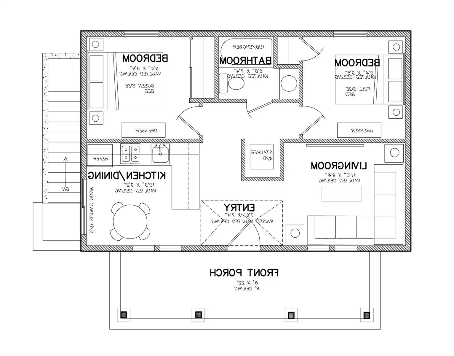 1st Floor with Exterior Basement Stair Location