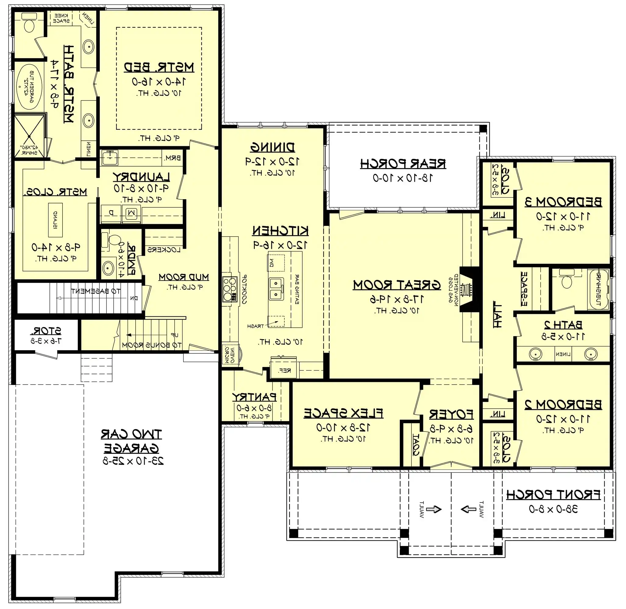 1st Floor with Bonus Room Stairs
