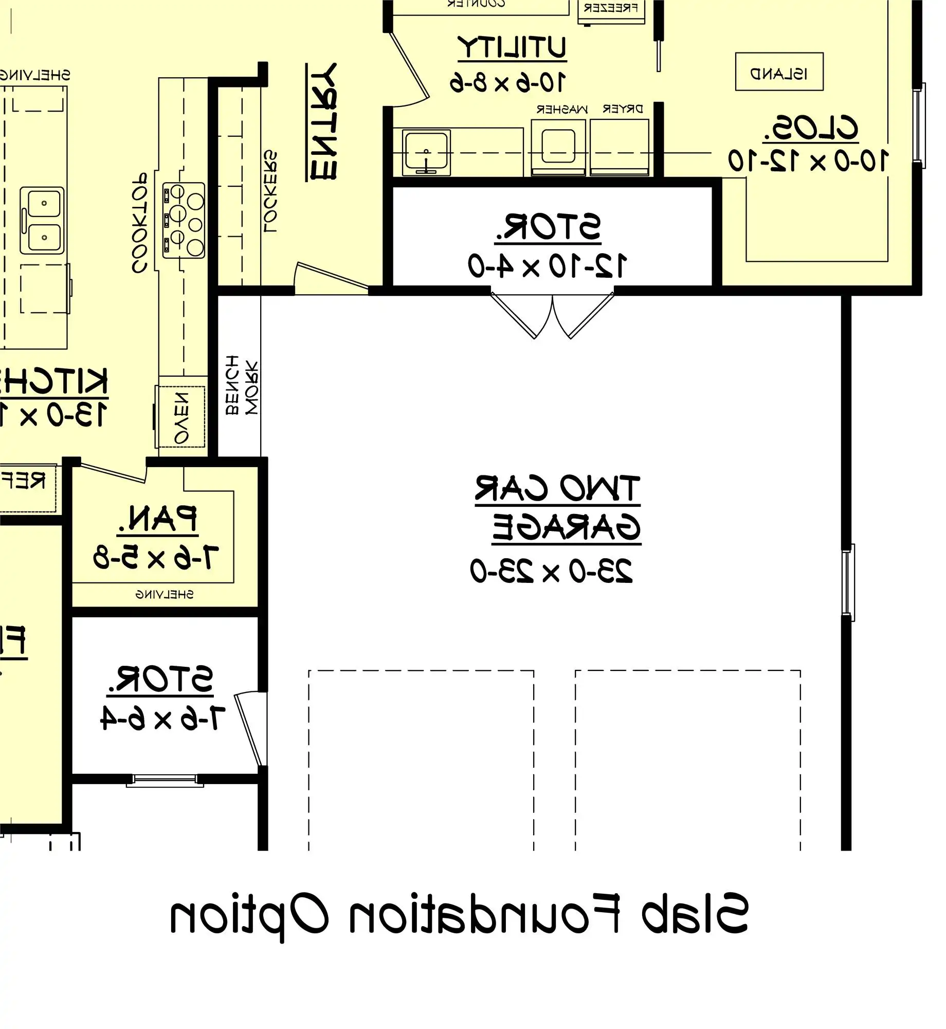 Optional Slab Floor Plan