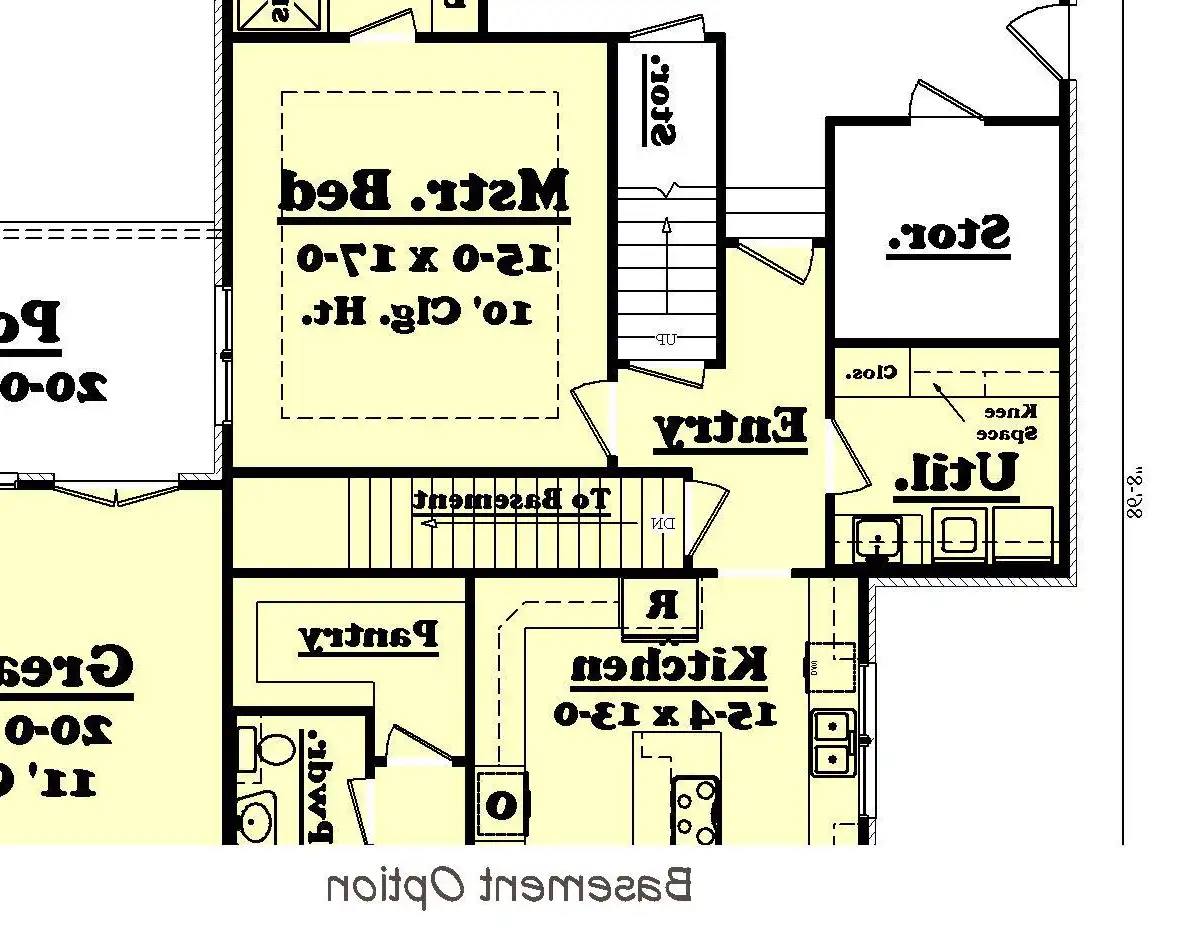1st Floor with Basement Stair Location