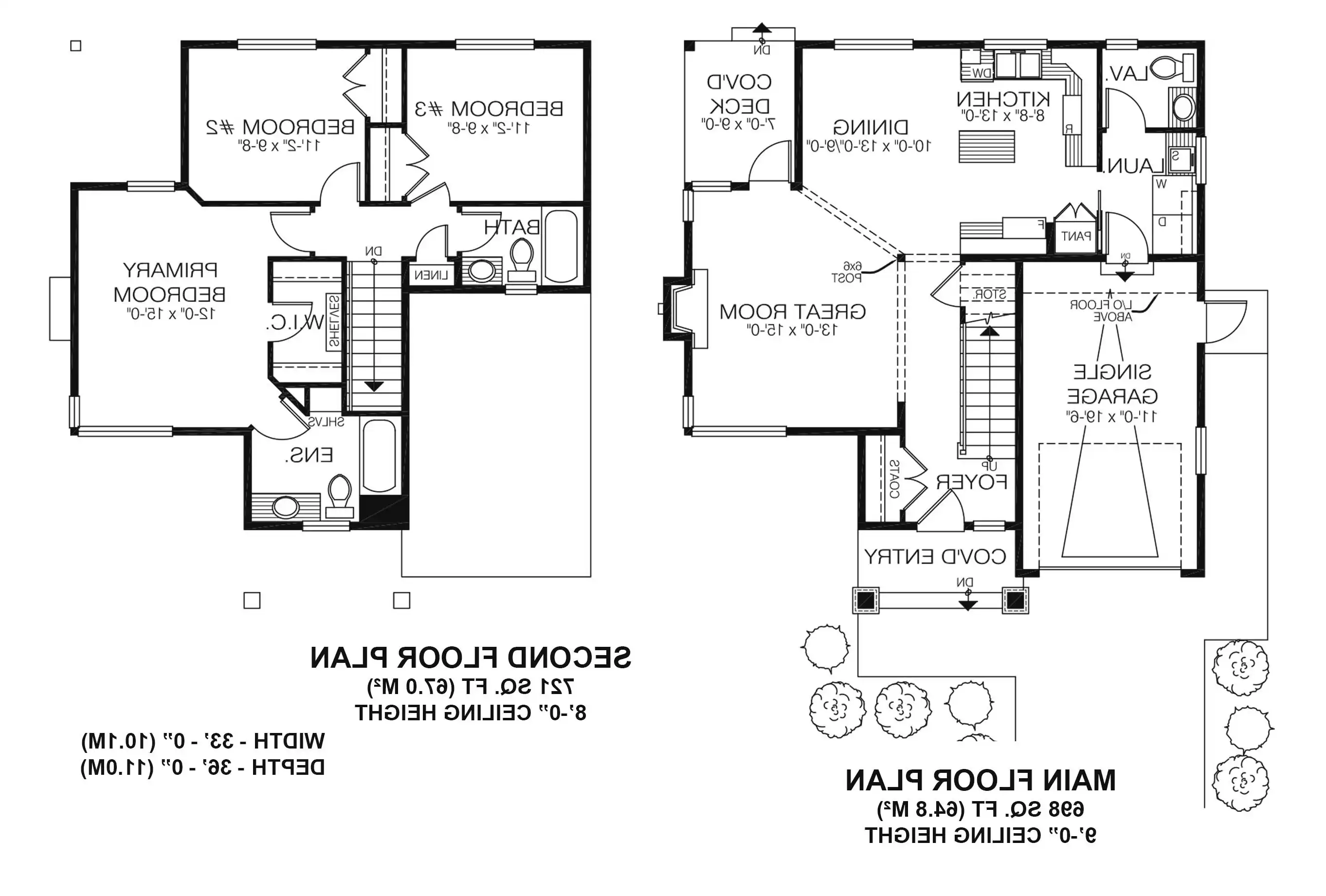Main Floor and Second Floor