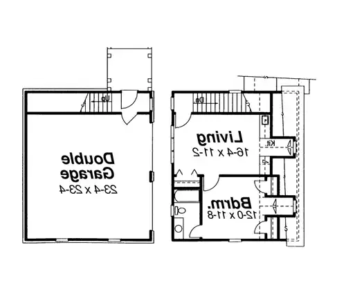 Garage w/ Apt. Above