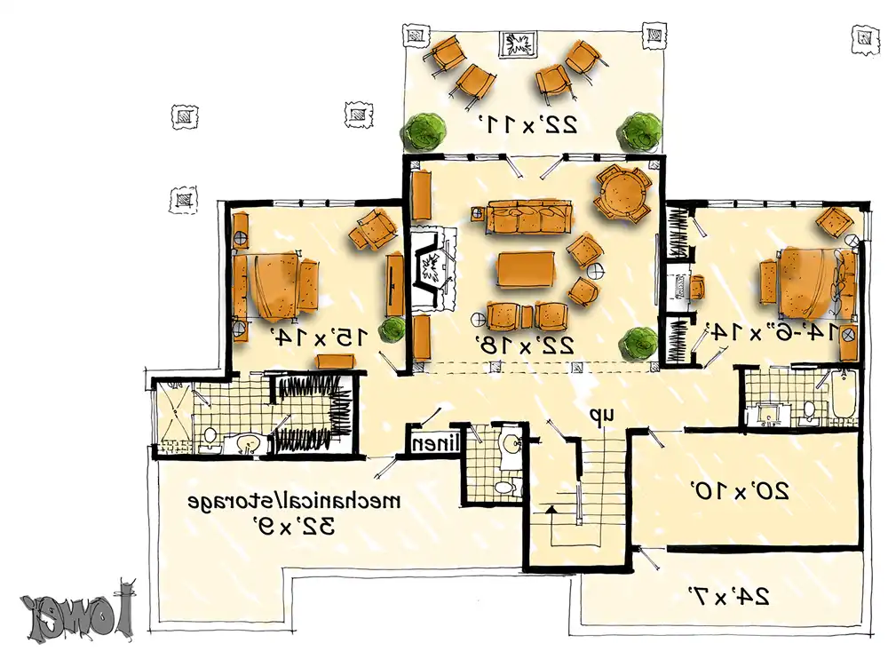 Lower Level Floor Plan