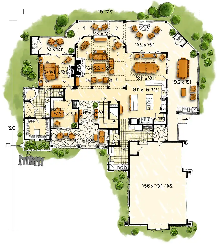 Main Level Floor Plan