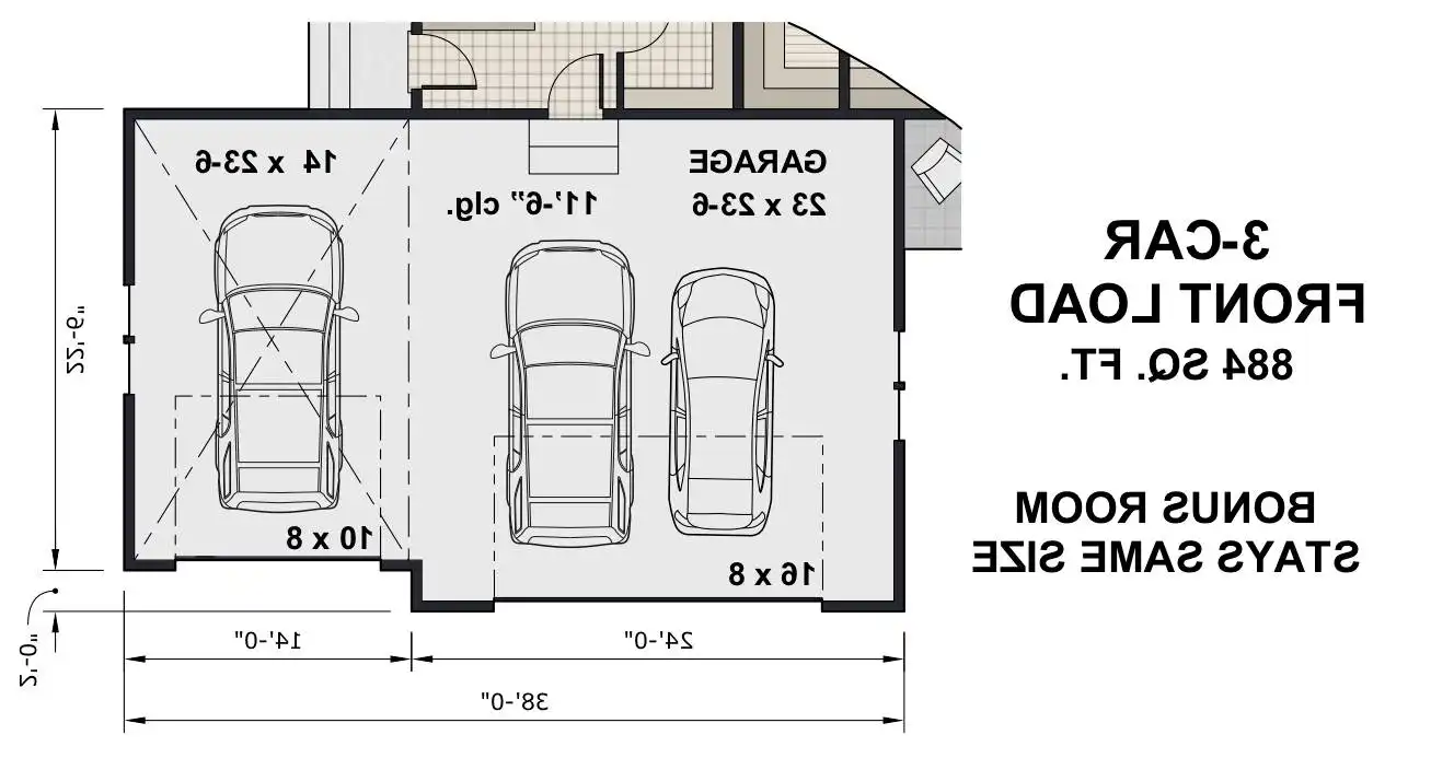 3-car front entry