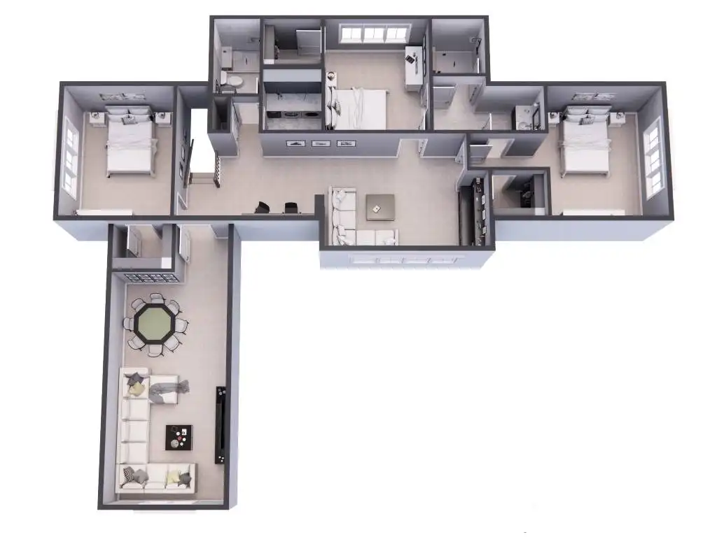 3D Second Floor Plan