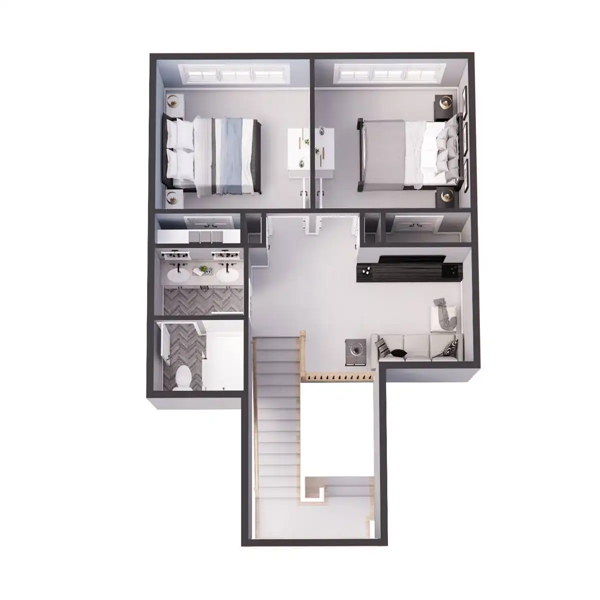 3D 2nd Floor Plan
