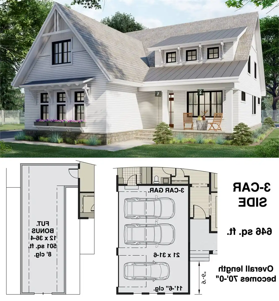 3-Car Side Entry Option