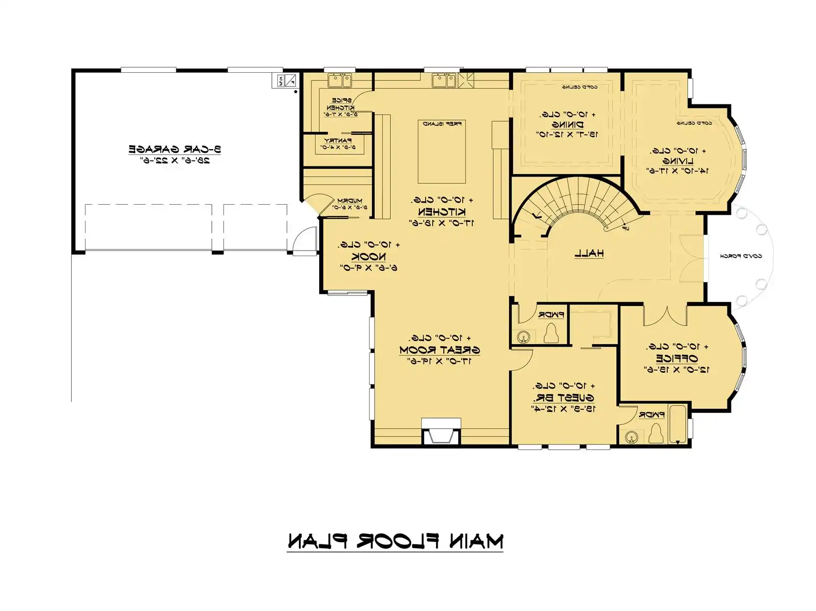 Main level floor plan
