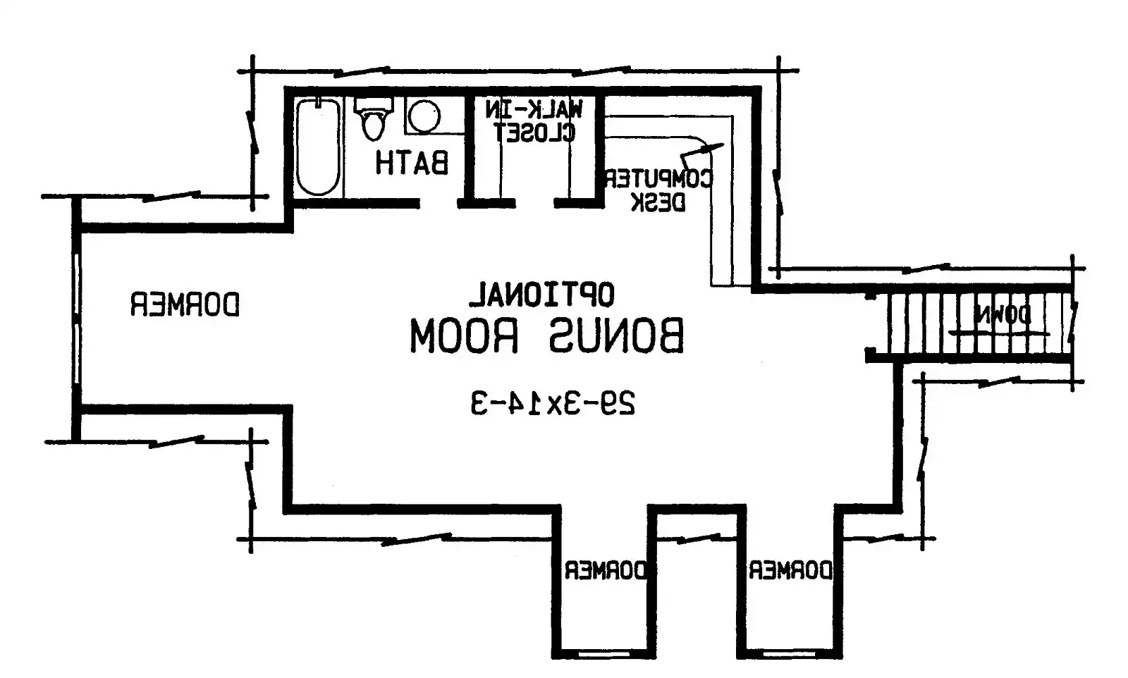 bonus room floor plan