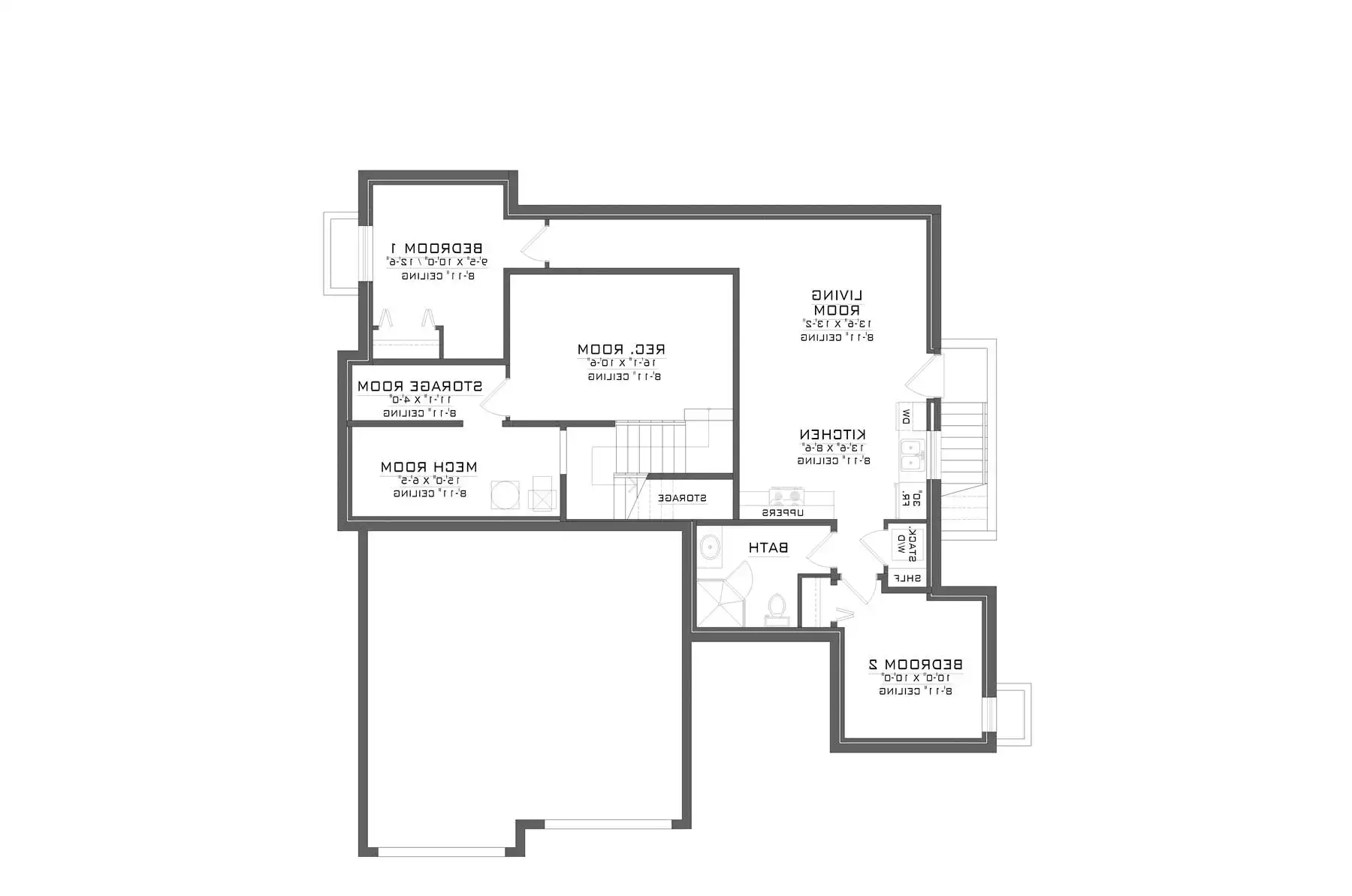 Optional Basement Apartment Plan