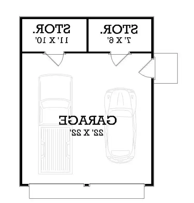 optional detached garage floor plan
