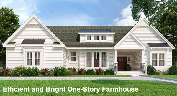 A Modern Farmhouse with Split Bedrooms and Plenty of Storage That's Affordable to Build