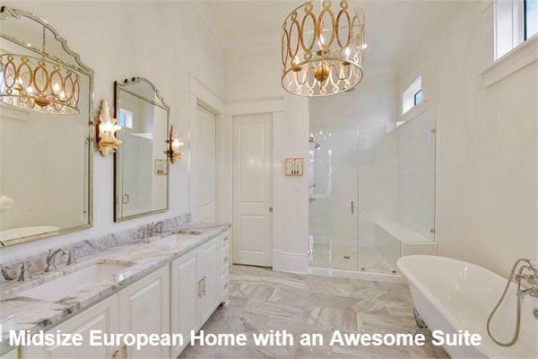 This Three-Bedroom, One-Story European Home Has an Amazing Master Plus an Office