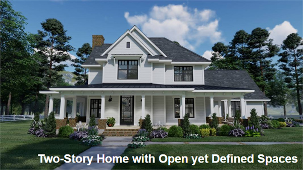 Check Out This Country Home If You Want an Eat-in Kitchen That Still Overlooks Living Spaces!