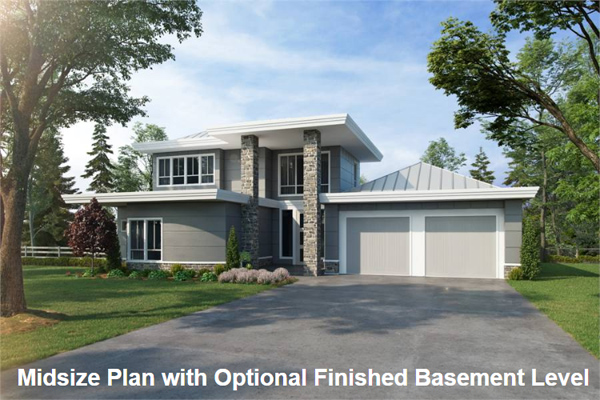 This Three-Bedroom Design Could Have Five Plus Extra Living Space If You Include the Basement