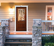 An Easy-to-Install Door Surround Kit That Includes Pilasters and a Keystone Crosshead