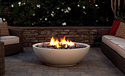 A Large Limestone-Look Fire Bowl Available in a Number of Colors and Finishes
