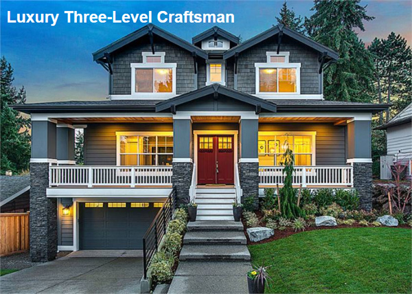 A Beautiful Craftsman Home for a Slope, with Three Levels of Living!