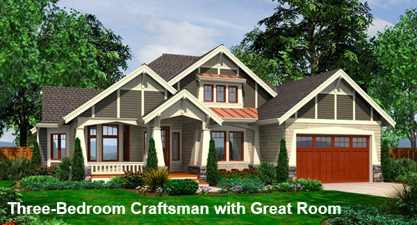 This Craftsman Has a Modern Great Room but Divided Living and Sleeping Quarters Like a True Ranch!