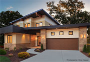 A Sleek Contemporary Garage Door with Plenty of Panel, Window, and Material Options