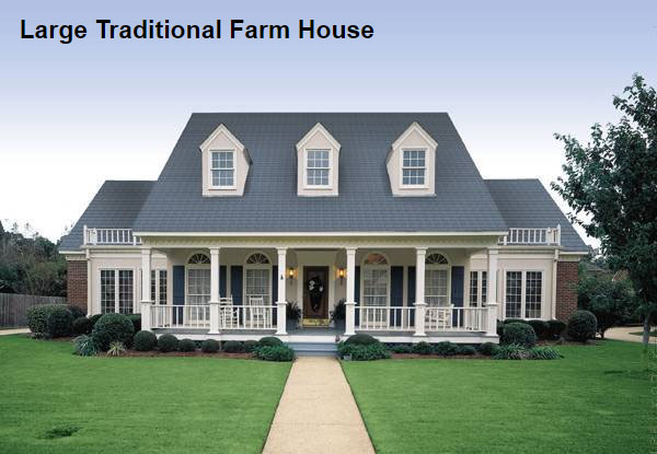 A Four-Bedroom Farm House with Ground-Level Master Suite and Formal Living and Dining