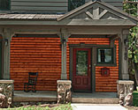 The Perfect Post Wrap for Informal, Old-Fashioned Home with Wood Exterior Looks