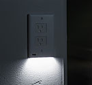 An Outlet Cover Plate That Prevents Kids from Shocking Themselves, and It Has a Built-in Nightlight!