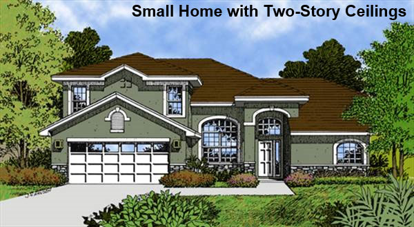 A Design with Ground-Level Master, Two Bedrooms Upstairs, and Two-Story Ceilings in the Great Room A Design with Ground-Level Master, Two Bedrooms Upstairs, and Two-Story Ceilings in the Great Room