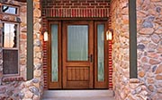 A High Privacy Rating Makes This Simple Textured Glass a Great Way to Brighten the Foyer