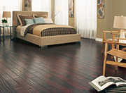 Gorgeous Bedroom with Dark Flooring